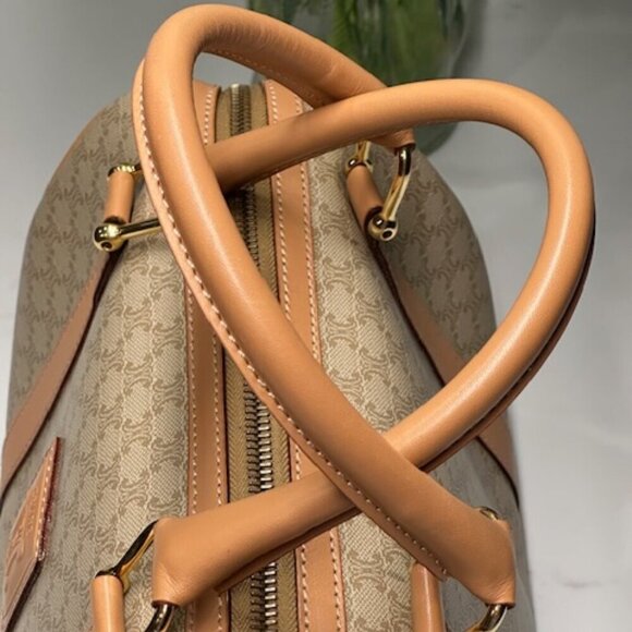 Celine Macadam Boston Bag Cream and Tan NWOT! + COA - Picture 9 of 16